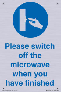 Please switch off the microwave when you have finished